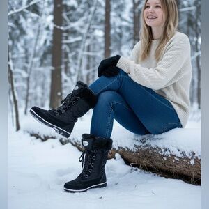 Comfortview The Eileen waterproof boots in black size 9 winter snow